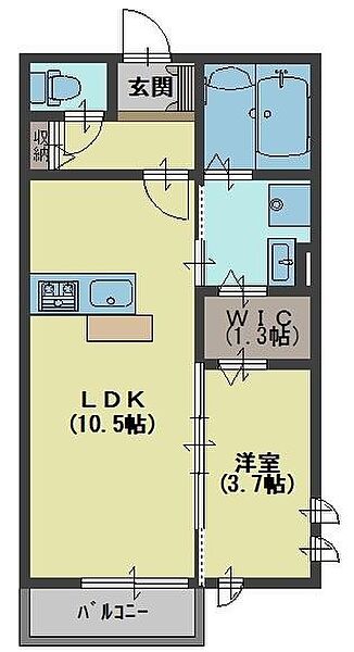 Ortensia ｜大阪府東大阪市昭和町(賃貸アパート1LDK・2階・37.13㎡)の写真 その2