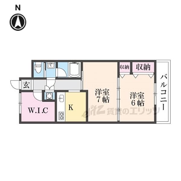 奈良県天理市川原城町(賃貸マンション1LDK・6階・52.00㎡)の写真 その2