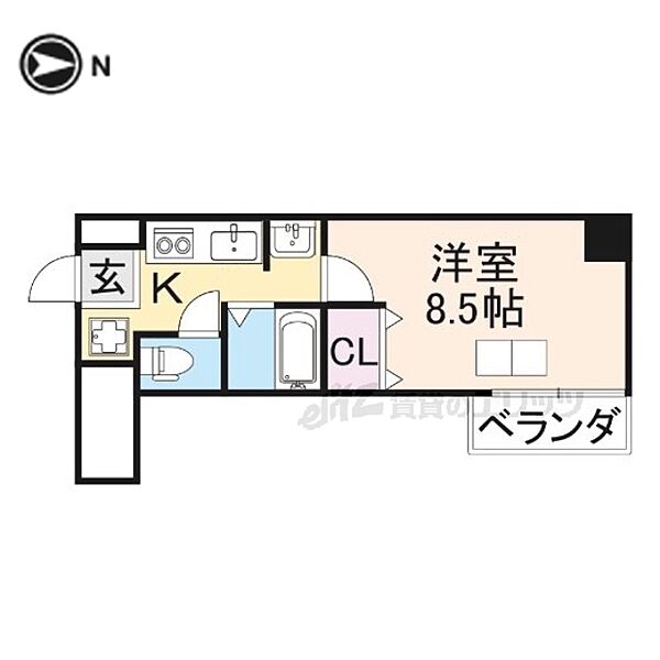 フクダ不動産新大宮マンション 307｜奈良県奈良市大宮町４丁目(賃貸マンション1K・3階・25.65㎡)の写真 その2