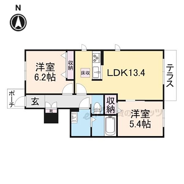 アークガーデン 101｜奈良県香芝市穴虫(賃貸アパート2LDK・1階・57.61㎡)の写真 その1