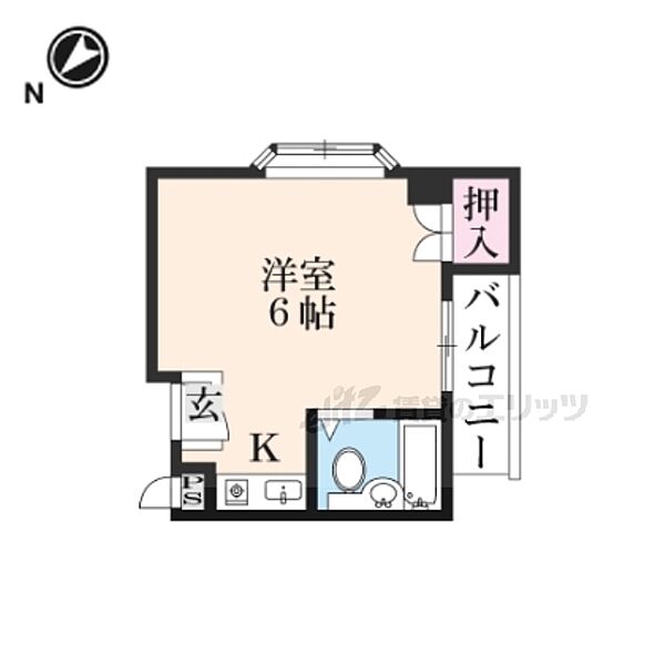 枚方パークアイランド125 301｜大阪府枚方市枚方元町(賃貸アパート1R・3階・16.00㎡)の写真 その2