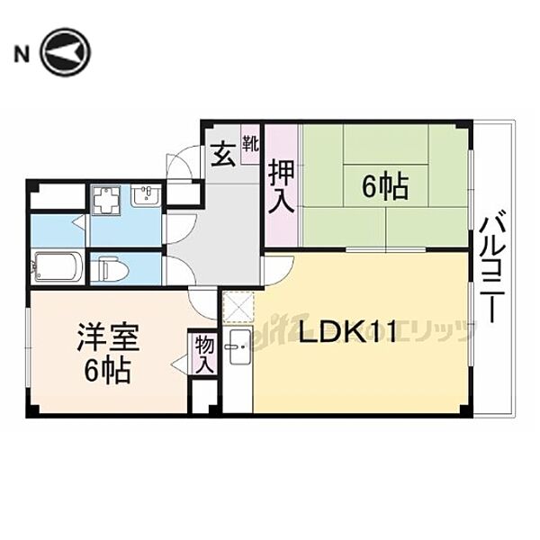 アーバンガーデン高田 202｜奈良県大和高田市東中１丁目(賃貸アパート2LDK・2階・54.49㎡)の写真 その2