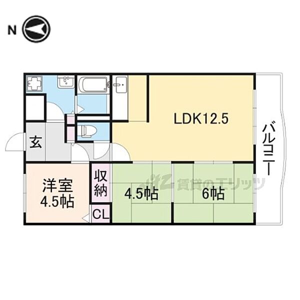 奈良県大和高田市神楽３丁目(賃貸マンション3LDK・4階・63.91㎡)の写真 その2
