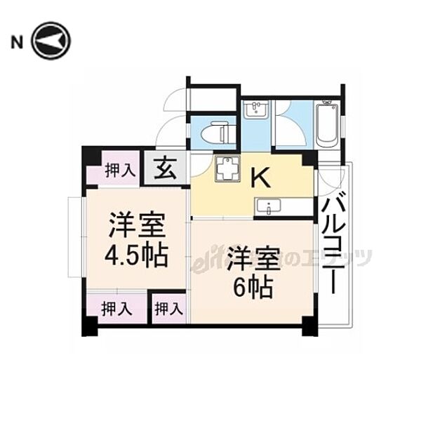 ビレッジハウス曽大根4号棟 307｜奈良県大和高田市甘田町(賃貸マンション2K・3階・33.09㎡)の写真 その1