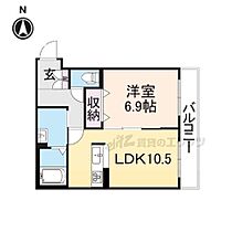 シャーメゾン奈良町 103 ｜ 奈良県奈良市築地之内町（賃貸マンション1LDK・1階・45.31㎡） その2