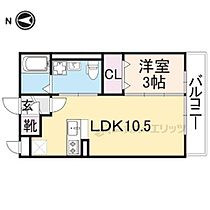 フィオーレ三条 205 ｜ 奈良県奈良市三条大路１丁目（賃貸アパート1LDK・2階・33.40㎡） その2