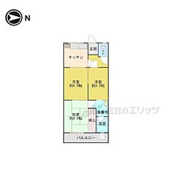 薮内ビル 3Kの間取図画像
