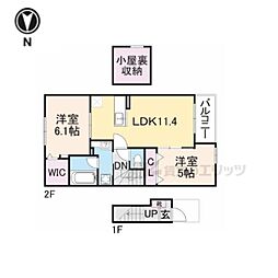 ミロワール 2LDKの間取図画像