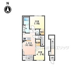 南京終7丁目アパート新築工事 2LDKの間取図画像