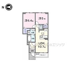 レジデンス マドカ 2LDKの間取図画像