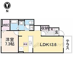 ファイヤーバード 1LDKの間取図画像