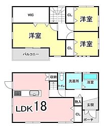 中古戸建　岩出市曽屋 3LDKの間取り