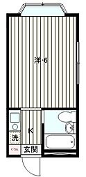 光パークマンション ワンルームの間取図画像