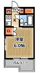 スカイコート西川口5 1Kの間取図画像