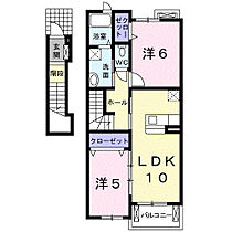 サンライズ・ヒル 203 ｜ 埼玉県深谷市武蔵野739番地2（賃貸アパート2LDK・2階・54.67㎡） その2