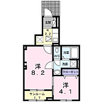 クラール　島野　Ａ 105 ｜ 群馬県高崎市島野町字一ツ谷1160-1、-2、-3、-4及（賃貸アパート2K・1階・37.98㎡） その2