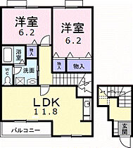 リストーロ・ルーナ 202 ｜ 群馬県高崎市日高町1356（賃貸アパート2LDK・2階・64.43㎡） その2