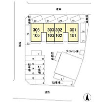 クオーレ 301 ｜ 群馬県伊勢崎市連取元町125-1（賃貸アパート2LDK・3階・52.55㎡） その3