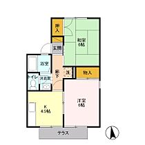 セジュール千木良　Ａ 101 ｜ 群馬県藤岡市岡之郷696（賃貸アパート2K・1階・40.15㎡） その2