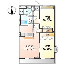 プリムローズII 201 ｜ 群馬県伊勢崎市太田町（賃貸アパート2LDK・2階・57.33㎡） その2