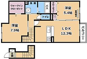 Merci大将軍III  ｜ 滋賀県大津市大将軍1丁目（賃貸アパート2LDK・2階・64.51㎡） その2