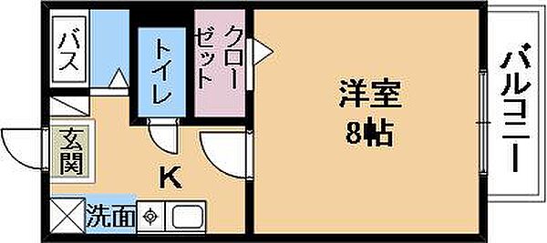 ウィングヒルズ笠山 ｜滋賀県草津市笠山4丁目(賃貸アパート1K・2階・24.85㎡)の写真 その2