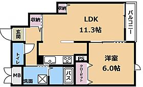 グランシェーネ  ｜ 滋賀県草津市草津町（賃貸マンション1LDK・3階・41.86㎡） その2