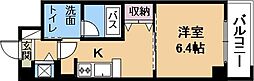 ヴォールレーベン 1Kの間取図画像