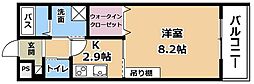 RainbowCityREC4 1Kの間取図画像