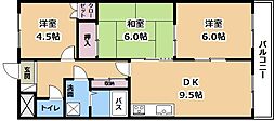 エヴァークレストール 3DKの間取図画像