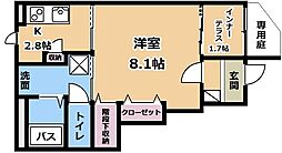 WAVE-K5 1Kの間取図画像