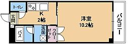 エリーフラッツ京町 1Kの間取図画像