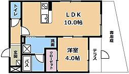 ステラート近江 1LDKの間取図画像