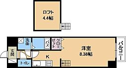 エンゼルプラザイースト2 ワンルームの間取図画像
