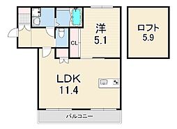 間取図画像 1LDK