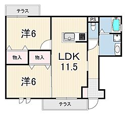 間取図画像 2LDK