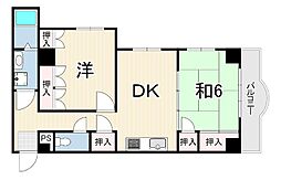 メゾン・ド・ノン 2DKの間取図画像