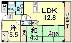 ソアール門戸荘 3LDKの間取図画像