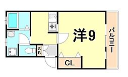 ステラハウス4-1200 1Kの間取図画像