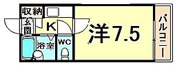 NIビル 1Kの間取図画像