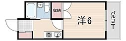 ハイツエリーゼ 1Kの間取図画像