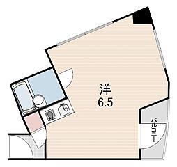 THECITY鳴尾 ワンルームの間取図画像