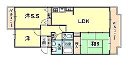 コンフォール広田 3LDKの間取図画像