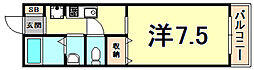 コンパニエロ北口 1Kの間取図画像