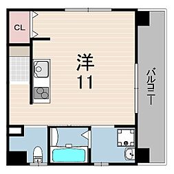 ヴィクトワール久寿川 ワンルームの間取図画像