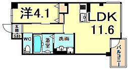 コスモスガーデン 1LDKの間取図画像