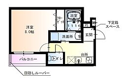 フジパレス西宮久寿川 1Kの間取図画像