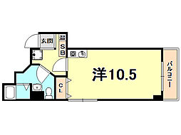 エレガンス西宮 ワンルームの間取図画像