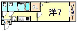 メゾンF 1Kの間取図画像