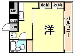 カルムイン香枦園 1Kの間取図画像